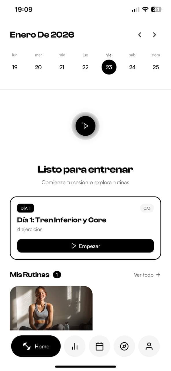 Home con plan activo